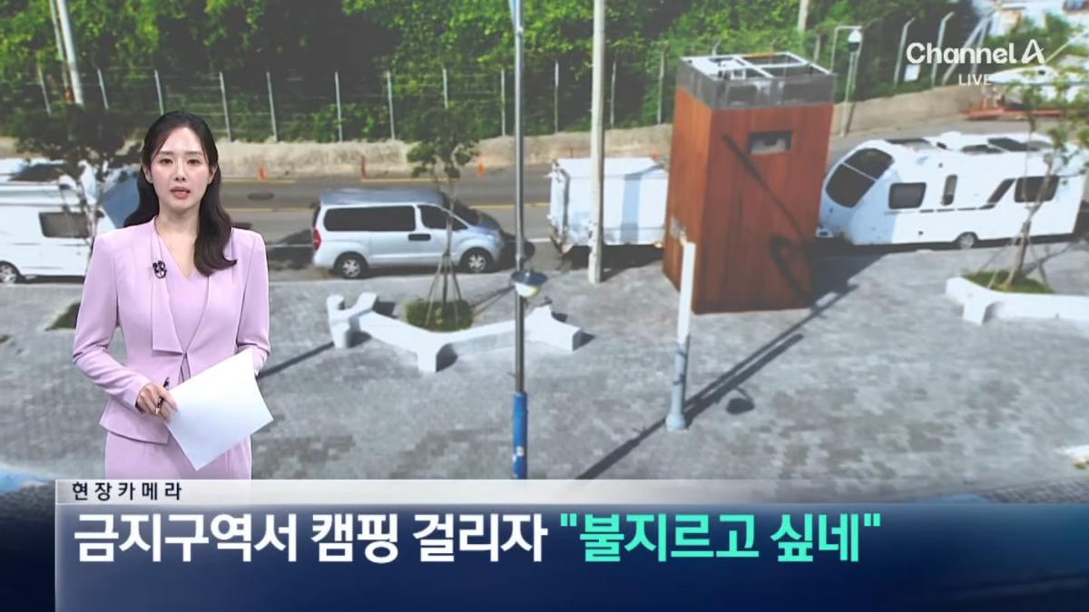 [현장 카메라]금지구역서 캠핑 걸리자 “불지르고 싶네”_ 채널A _ 뉴스A 0-6 screenshot.png
